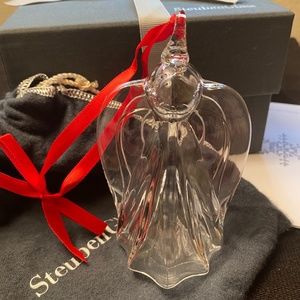 Crystal Angel Ornament by Steuben Glass